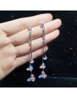 2019 nowych moda długi wisiorek stop Trendy kobiety dynda kolczyki Tassel kolczyki motyl super bajkowe biżuteria dla kobiet