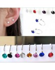 1 para kobiety dziewczyna klip na U ciało kolczyki z kryształkami ze stali nierdzewnej Ear Cuff Stud biżuteria na uszy na prezen