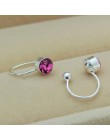 1 para kobiety dziewczyna klip na U ciało kolczyki z kryształkami ze stali nierdzewnej Ear Cuff Stud biżuteria na uszy na prezen