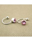 1 para kobiety dziewczyna klip na U ciało kolczyki z kryształkami ze stali nierdzewnej Ear Cuff Stud biżuteria na uszy na prezen