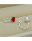 1 para kobiety dziewczyna klip na U ciało kolczyki z kryształkami ze stali nierdzewnej Ear Cuff Stud biżuteria na uszy na prezen