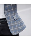 Lenshin miękka i wygodna wysokiej jakości kurtka z kieszenią w kratę urząd Lady Casual Style Blazer odzież damska płaszcz zapina