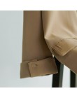 2020 kobiet Solid Color długi blezer kurtka plisowany rękaw luźny płaszcz urząd Lady styl pracy mały garnitur marynarka z jednym