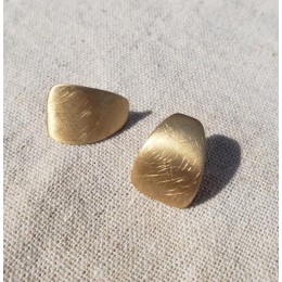 AOMU 2019 nowy koreański prosty geometryczny peeling okrągły węzeł twarz matowy Metal kolczyki ze złotym sztyftem prezenty dla k