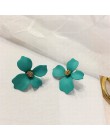 MENGJIQIAO 2018 nowy koreański styl farba w sprayu duże kolczyki sztyfty z kwiatem dla kobiet moda akcesoria letnie eleganckie s