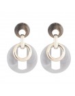 AENSOA nowe kwadratowe akrylowe kolczyki Drop dla pań Trendy Dangle kolczyki dla kobiet oświadczenie biżuteria hurtowych Party p