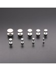 Punk okrągły sztanga ze stali nierdzewnej stadniny kolczyki dla mężczyzn i kobiet Unisex Rock Piercing czarne kolczyki Vintage f