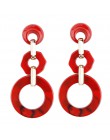 AENSOA nowe kwadratowe akrylowe kolczyki Drop dla pań Trendy Dangle kolczyki dla kobiet oświadczenie biżuteria hurtowych Party p