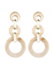 AENSOA nowe kwadratowe akrylowe kolczyki Drop dla pań Trendy Dangle kolczyki dla kobiet oświadczenie biżuteria hurtowych Party p