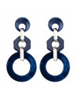 AENSOA nowe kwadratowe akrylowe kolczyki Drop dla pań Trendy Dangle kolczyki dla kobiet oświadczenie biżuteria hurtowych Party p