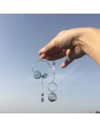 Oryginalny Design Vintage ciemne zielone szkło Ball koło długie kolczyki zwisające dla kobiet 2020 Artsy asymetryczne Bubble kor