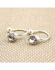 1 para kobiety dziewczyna klip na U ciało kolczyki z kryształkami ze stali nierdzewnej Ear Cuff Stud biżuteria na uszy na prezen