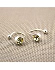 1 para kobiety dziewczyna klip na U ciało kolczyki z kryształkami ze stali nierdzewnej Ear Cuff Stud biżuteria na uszy na prezen