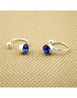 1 para kobiety dziewczyna klip na U ciało kolczyki z kryształkami ze stali nierdzewnej Ear Cuff Stud biżuteria na uszy na prezen