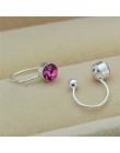 1 para kobiety dziewczyna klip na U ciało kolczyki z kryształkami ze stali nierdzewnej Ear Cuff Stud biżuteria na uszy na prezen