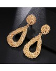 ZA biżuteria metalowa kropla dynda kolczyki dla kobiet geometryczny okrągły liść Vintage kreatywne kolczyki wesele prezenty Bijo
