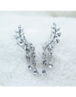 Tassel skrzydło styl spadek kolczyki różowe złoto kolor/srebrny Tone moda Cubic biżuteria dla kobiet oświadczenie biżuteria na p