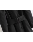 Zwiędły anglia blazer sashes bufiaste rękawy garnitury długie blezery sukienka kobiety vestidos de fiesta de noche vestidos part
