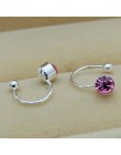 1 para kobiety dziewczyna klip na U ciało kolczyki z kryształkami ze stali nierdzewnej Ear Cuff Stud biżuteria na uszy na prezen