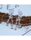 Tassel skrzydło styl spadek kolczyki różowe złoto kolor/srebrny Tone moda Cubic biżuteria dla kobiet oświadczenie biżuteria na p