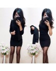 YYFS garnitury sukienka damska Sexy płaszcza O-Neck Mini sukienka płaszcz na co dzień dwa kawałki 2019 nowa elastyczna siła garn