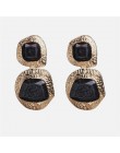 Ztech Za 2020 czarny kolor metalowy kryształ akrylowy Vintage kolczyki Lady Girls Handmade na przyjęcie wyrazista biżuteria modn