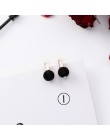 2019 moda koreański geometryczny koło długi tassel asymetryczny spadek kolczyki czarne serce kształt alloy kolczyki dla kobiet b