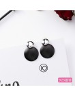 2019 moda koreański geometryczny koło długi tassel asymetryczny spadek kolczyki czarne serce kształt alloy kolczyki dla kobiet b