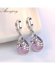 Anenjery 925 srebro Moonlight Opal łzy Totem spadek kolczyki prezent pendientes oorbellen boucle d'oreille femmes S-E321