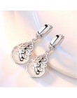 Anenjery 925 srebro Moonlight Opal łzy Totem spadek kolczyki prezent pendientes oorbellen boucle d'oreille femmes S-E321