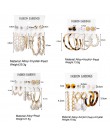 Ponadgabarytowe kolczyki zestaw Pearl akrylowe wiszące kolczyki dla kobiet Big Circle Leopard Bohemia Brincos biżuteria 2019 now