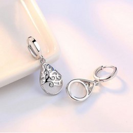Anenjery 925 srebro Moonlight Opal łzy Totem spadek kolczyki prezent pendientes oorbellen boucle d'oreille femmes S-E321