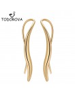 Todorova New Arrival kolczyki Temperament Model spadek kolczyki kobiece metalowe S zakrzywione kolczyki biżuteria dla pań