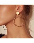 Moda kreatywne kolczyki 2019 duże geometryczne okrągłe kolczyki dla kobiet kolczyki wiszące Drop Earing nowoczesna damska biżute