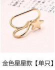 Ear Cuff U Star Moon kolczyk Punk minimalistyczny kobiety metalowa klamra fałszywy piercing klips do ucha bez przebicia kolczyki