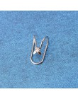 Ear Cuff U Star Moon kolczyk Punk minimalistyczny kobiety metalowa klamra fałszywy piercing klips do ucha bez przebicia kolczyki