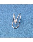 Ear Cuff U Star Moon kolczyk Punk minimalistyczny kobiety metalowa klamra fałszywy piercing klips do ucha bez przebicia kolczyki