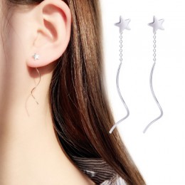 925 srebro kreatywne kolczyki geometryczne kolczyki dla kobiet kolczyki wiszące Drop Earing nowoczesna biżuteria A159