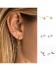 ROXI minimalistyczny 925 Sterling Silver trzy kulkowe kolczyki delikatne małe kropki małe kolczyki chrząstka Helix piercing kolc