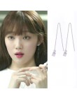 925 srebro kreatywne kolczyki geometryczne kolczyki dla kobiet kolczyki wiszące Drop Earing nowoczesna biżuteria A159