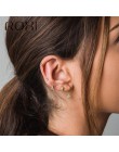 ROXI minimalistyczny 925 Sterling Silver trzy kulkowe kolczyki delikatne małe kropki małe kolczyki chrząstka Helix piercing kolc