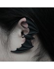 Gothic diy czarny nietoperz w kształcie klipsy do uszu dla kobiet dziewczyn Punk Dragon Snake Butterfly Ax Vintage kolczyki Part