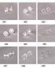 Prawdziwe 925 Sterling Silver biżuteria dla kobiet Cute AnimalHollow kolczyk Stud mały kolczyk dla dziewczyn hurtowych