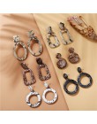 Oversize geometryczne spadek wąż kolczyki dla kobiet Punk Vintage duża skóra węża dynda kolczyki damska biżuteria prezent Bijoux