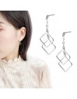 925 srebro kreatywne kolczyki geometryczne kolczyki dla kobiet kolczyki wiszące Drop Earing nowoczesna biżuteria A159