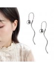 925 srebro kreatywne kolczyki geometryczne kolczyki dla kobiet kolczyki wiszące Drop Earing nowoczesna biżuteria A159