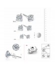 Anenjery 925 Sterling Silver Classic Fashion 3mm 4mm 5mm 6mm cztery pazury cyrkon stadniny kolczyki dla kobiet prezent dla mężcz