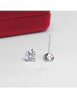 Anenjery 925 Sterling Silver Classic Fashion 3mm 4mm 5mm 6mm cztery pazury cyrkon stadniny kolczyki dla kobiet prezent dla mężcz