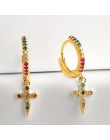 Biżuteria damska ozdobne kolczyki damskie w ucho wiszące delikatne z cyrkoniami złote modne oryginalne