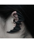 Gothic diy czarny nietoperz w kształcie klipsy do uszu dla kobiet dziewczyn Punk Dragon Snake Butterfly Ax Vintage kolczyki Part
